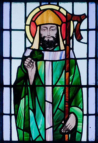 St Patrick stain glass